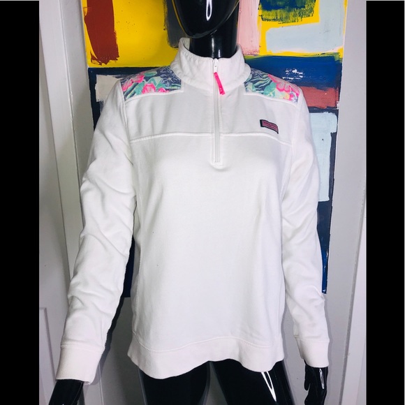 Vineyard Vines Sweaters - Vineyard Vines Floral Shoulder Fleece